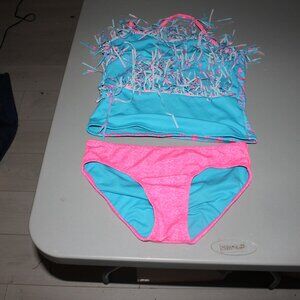 Blue & Pink 2 Pcs justice Swimsuit Size 14